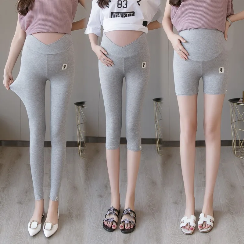 Maternity Wear - Maternity Pants Summer Maternity Legging Cotton