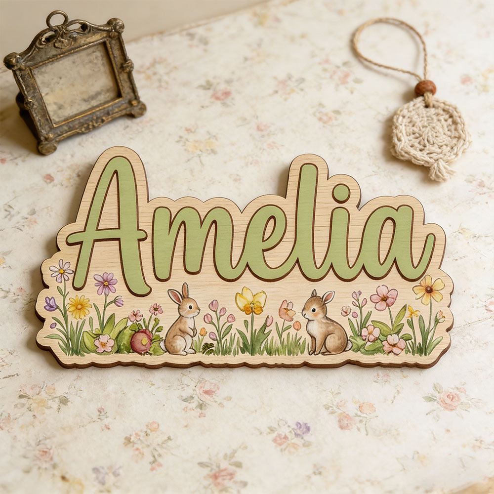 Personalized  'Two Bunnies Wil - đánh giá và giá Nursery