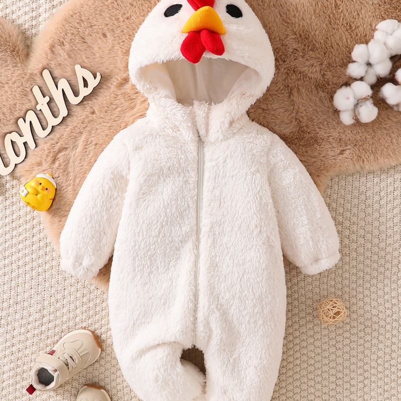 Newborn Baby White Chicken Rom - đánh giá và giá Cotton Baby Onesies Zipper