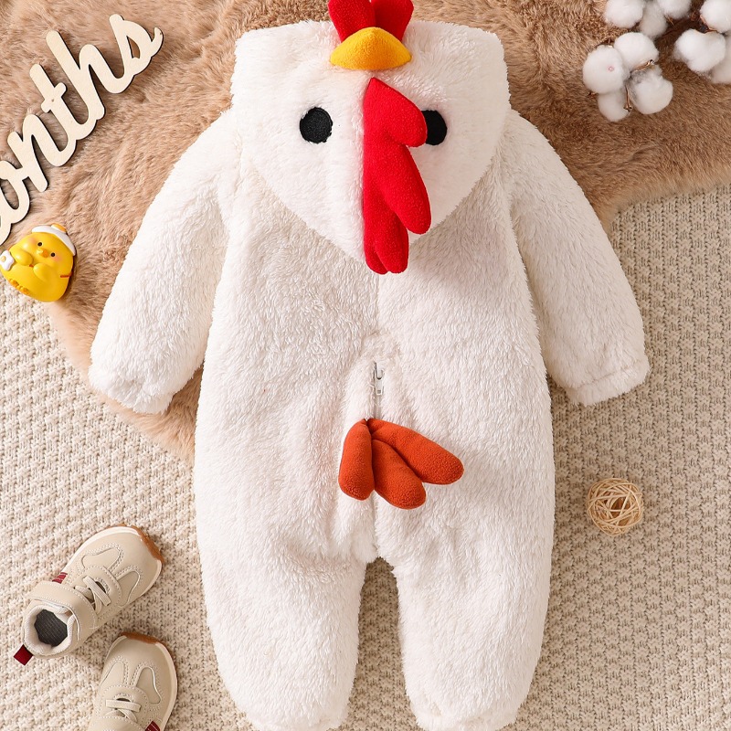 Newborn Baby White Chicken Rom - đánh giá và giá Cotton Baby Onesies Zipper