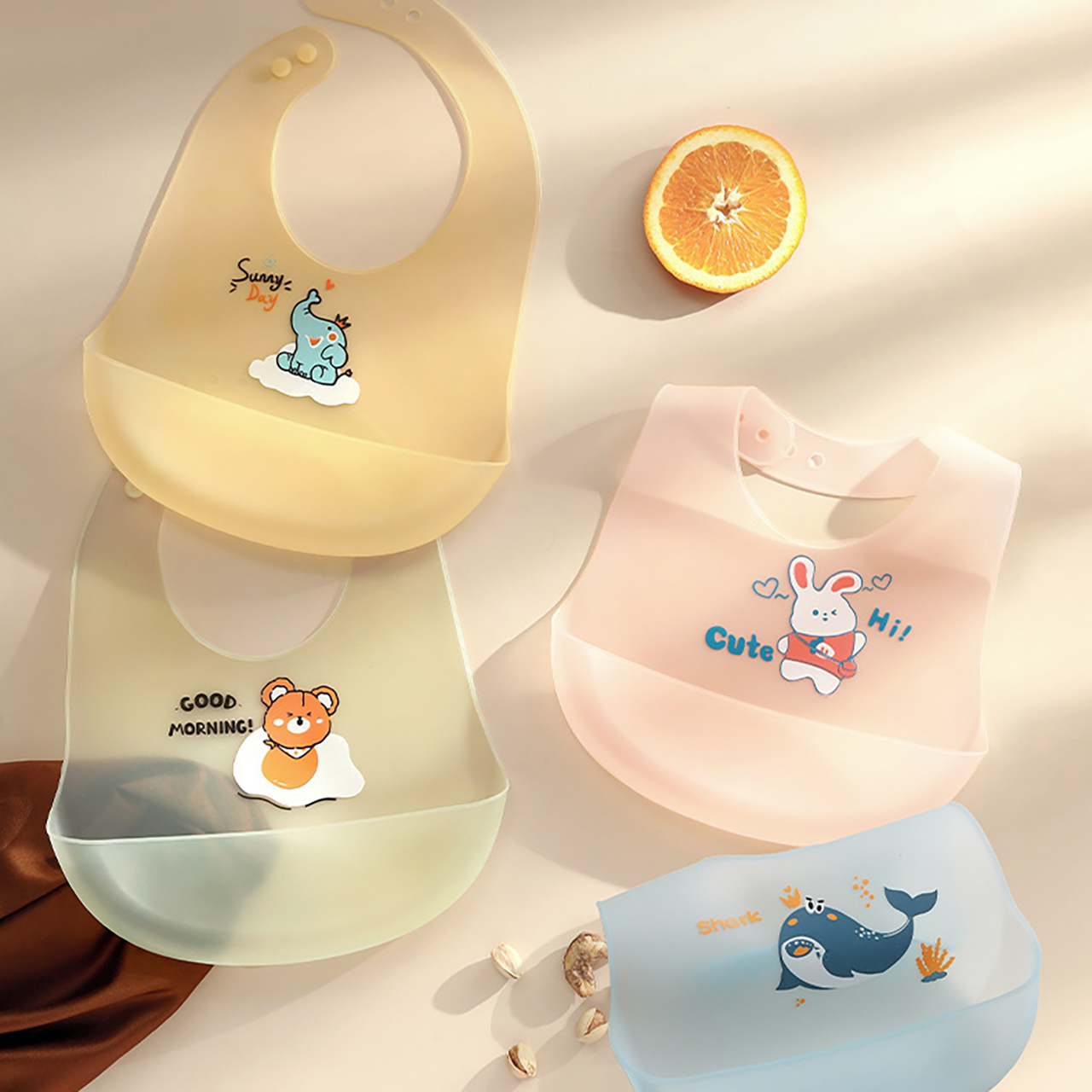0-1Year Baby Silicone Bib Summ - đánh giá và giá Waterproof Baby Bibs Silicone