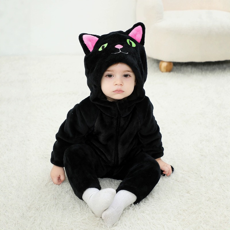 Newborn Baby Black Pink Cat Ro - đánh giá và giá Cotton Baby Onesies Zipper