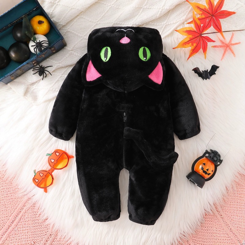 Newborn Baby Black Pink Cat Ro - đánh giá và giá Cotton Baby Onesies Zipper