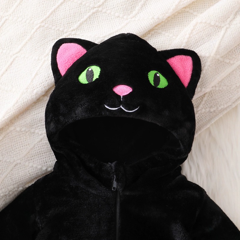 Newborn Baby Black Pink Cat Ro - đánh giá và giá Cotton Baby Onesies Zipper