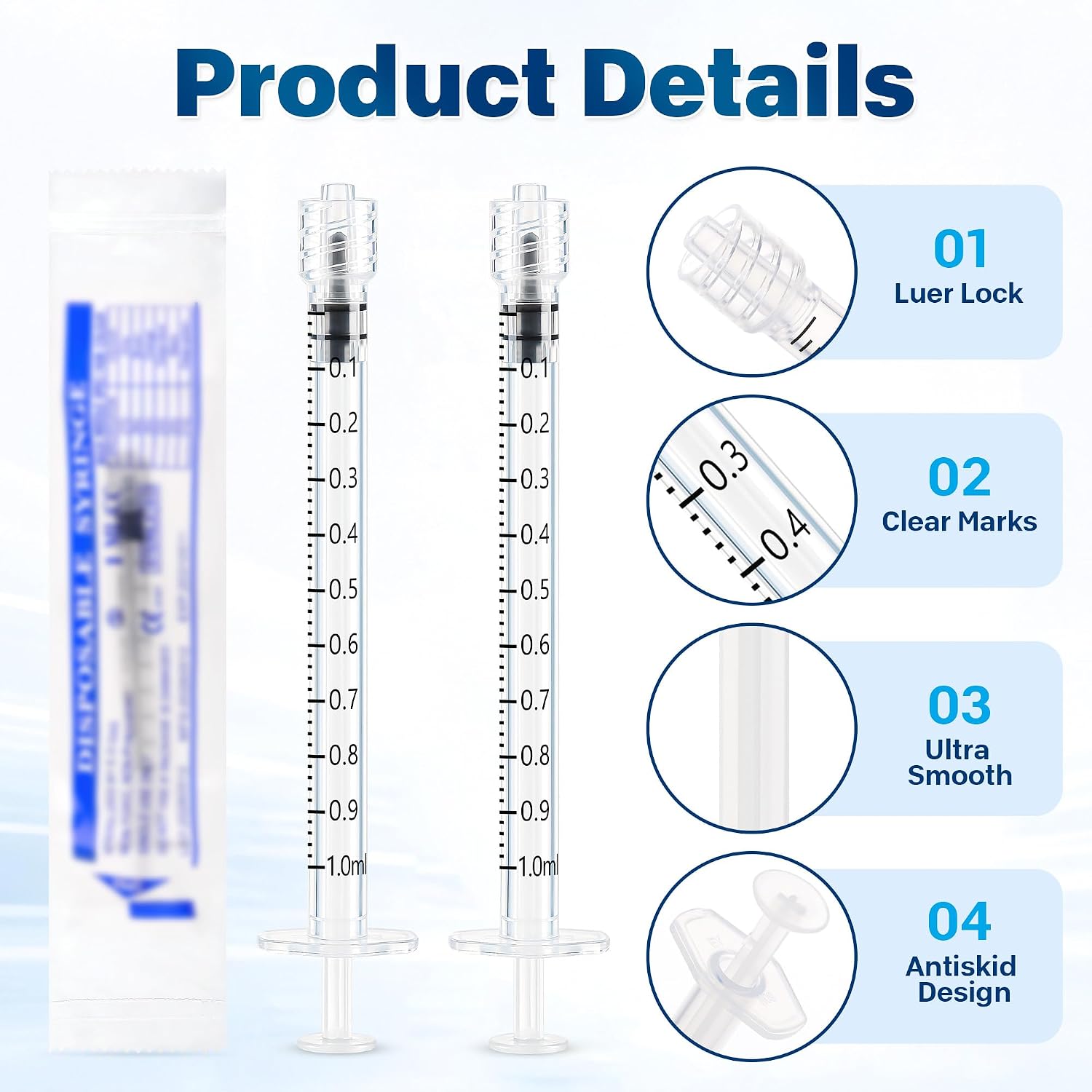 1ml Needle-Free Luer Syringe I - đánh giá và giá Feeding